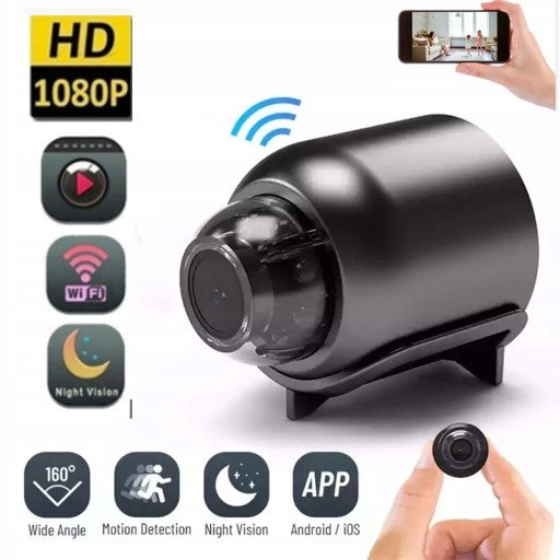 Mini Camera WiFi Video and Audio Recorder IP Cam Smart Home Night Vision.